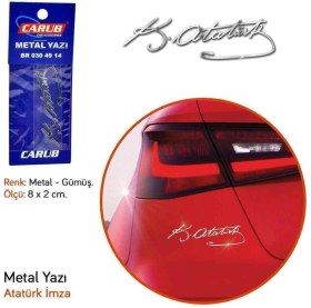 Resim Fox Metal Yazı Atatürk Imza 8x2 cm BR0304914 