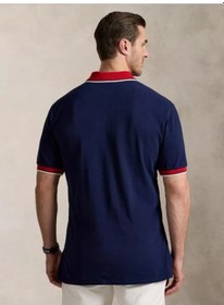 Resim Polo Ralph Lauren Polo Yaka Tişört Lacivert-kırmızı 