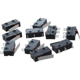 Resim Guangdong Spirit Eıtgzwas 10 Adet Ac 125V 5A Spdt 1no 1nc Kısa Düz Menteşe Kolu Mini Mikro Anahtar(Yurt Dışından) 