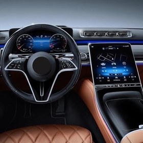 Resim Mercedes S Seri Navigasyon ve Dijital gösterge uyumlu Nano Ekran Koruyucu 2'li Set ve Arka Kafalık 2'li 2020-2025 