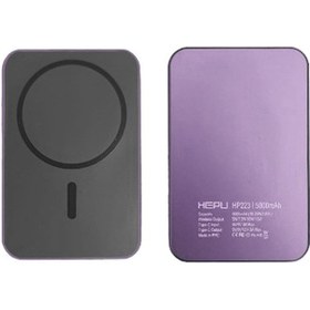 Resim Hepu Hp-223 5000 Mah Pd20w Magsafe 15w Kablosuz Powerbank Mor 