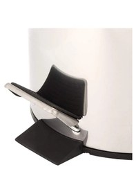 Resim 5 Lt Vintage Paslanmaz Pedallı Çöp Kovası Metalik Gri 