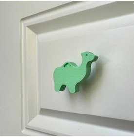 Resim Pomerol Yeşil Deve Dolap Kulpu - Çocuk Odası, Mutfak Ve Banyo İçin Eğlenceli Mobilya Kulp, Kulpd 