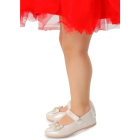Resim Kiko Kids Withbow Cilt Cırtlı Fiyonklu Kız Çocuk Babet Ayakkabı 