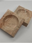 Resim Kalın Bej Rengi Mermer Küllük 