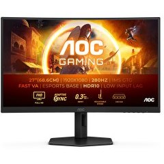 Resim AOC C27G4ZXU 27" 280Hz 1 ms Adaptive Sync Curved Gaming Monitör 