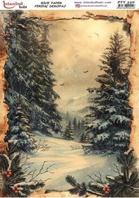 Resim Pirinç Dekopaj Kağıdı 30x42cm Pty-330 Yılbaşı 