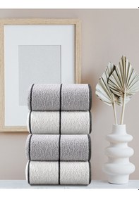 Resim Eumenia Valona Hand 50 X 85 Cm 4'lü El Ve Yüz Havlusu Gri-krem Gri - Krem 