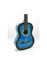 Resim Klasik Gitar Tam Boy 4/4 Gitar Koyu Mavi Renk-Kılıf 