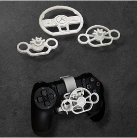 Resim Salıncak 3lü Ps4 Mini Direksiyon Beyaz Set Tek Kasa 3 Direksiyon (Tam Ölçü) 