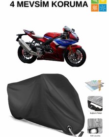 Resim AutoEN HONDA CBR1000RR-R Fireblade SP DAYANIKLI KİLİT UYUMLU SU GEÇİRMEZ MOTOSİKLET BRANDASI-SİYAH 