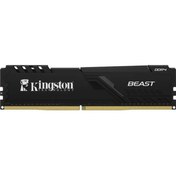 Resim Kingston 16GB 3600MHZ Ddr4 CL18 Dımm Beast Black, Soğutuculu Pc Ram - KF436C18BB/16TR 