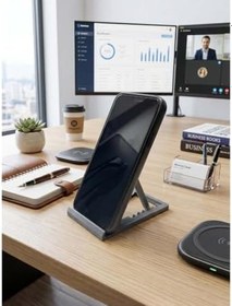Resim Özel 3D Üretim Katlanabilir & Ayarlanabilir 7 Kademeli Telefon Tablet Standı Tablet Telefon Tutucu (Ebat: 10,7 cm x 7,4 cm) (Pembe) 