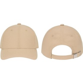 Resim Perlotus Unisex Spor Kep Şapka Mikro Polyester Kumaş 6 Parça Ayarlanabilir Metal Tokalı Krem 