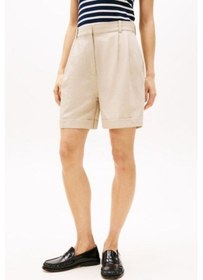 Resim Kadın Th Linen Mix Şort - Bej Classic Beige 