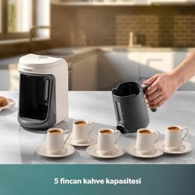Resim Homend Pottoman 1830h Bulut Kremi Türk Kahve Makinesi 