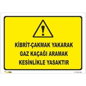 Resim Kibrit Çakmak Yakarak Gaz Kaçağı Arma - Isg Levhası 