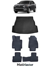 Resim MatMaster Toyota Rav 4 2024 Model 5D Premium Ekstra Havuzlu Paspas Ve Bagaj Havuzu Set 