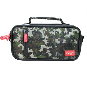 Resim Moveevo Switch Lite İçin Siyah Kamuflaj Desenli Çok Fonksiyonlu Tek Omuzlu Taşıma Çantası - Organizasyon Ve Koruma 