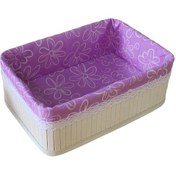 Resim Suntek Bambu Dokuma Katlanır Saklama Kutusu Çamaşır Sepeti 