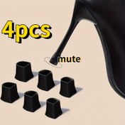 Resim 4 Adet Siyah Topuk Koruyucu - Kaymaz, Darbe Emici Yüksek Topuk Durdurucular - Gelinlik, Latin Dansı ve Açık Hava Etkinlikleri İçin Dayanıklı Kılıflar - Çim, Çakıl ve Sulak Alanlar için Stiletto Topuklar 