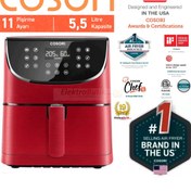 Resim COSORI Premıum Xxl Cp158-af 5.5lt 1700w Dokunmatık Aırfryer Kırmızı 