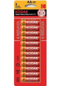 Resim Kodak Super Heavy Duty AA Kalem Pil 12'li 