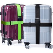 Resim Güvenli Tokalı 2 Adet Ağır Hizmet Tipi Bagaj Kayışları - Dayanıklı Hırsızlık Önleyici Valiz Kemerleri, Metal Malzeme, Çoğu Çantaya Uyar, Karpuz Kırmızı & Parlak Pembe, TSA Onaylı Seyahat Aksesuarları Gelişmiş Güvenlik ve Stil için, Seyahat Bagajı 