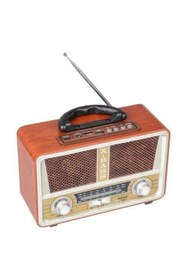 Resim Genel Markalar Meier M-112bt Nostaljik Ahşap Retro Radyo Bluetooth Fm Sd Aux Usb 