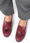 Resim Mio Gusto Meline Bordo Renk Rugan Kadın Günlük Oxford Ayakkabı 