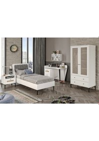 Resim Trio White M Genç Odası %100mdf Beyaz 