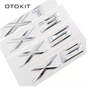Resim X6-gümüş-3d Krom Logo Gümüş Kuyruk Mektup Plastik Amblem Rozeti Etiket Dekorasyon Bmw X1 X3 X5 X6 E83 F25 Gt Aksesu 