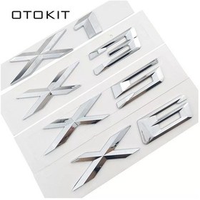 Resim X6-gümüş-3d Krom Logo Gümüş Kuyruk Mektup Plastik Amblem Rozeti Etiket Dekorasyon Bmw X1 X3 X5 X6 E83 F25 Gt Aksesu 