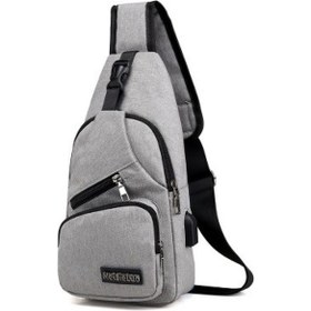 Resim Mufunye Göğüs Çantası Erkek Çapraz Çanta Erkek Çantası Omuz Çantası Kanvas Günlük Sırt Çantası Bisiklet Küçük Çanta Oxford Kumaş Spor Çantası Kore Koyu Gri Çok Renkli 