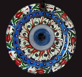 Resim Lale Desenli Gümüş Rengi 12 Santimetre Füzyon Cam Duvar Süsü 