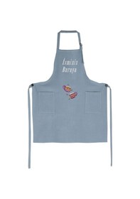 Resim Mutfak Önlüğü Kişiye Ve İsme Özel Nakışlı Mutfak Önlüğü İkili Kupa Farklı Renkler Mavi 