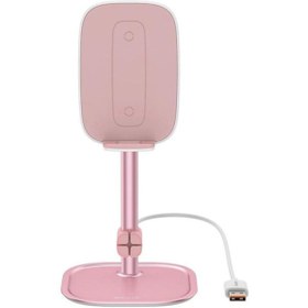 Resim Baseus Literary 15w Kablosuz Şarj Masaüstü Telefon Tutucu Stand Wireless Şarj Rose Gold 