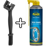 Resim PUTOLINE 500 ML AEROSOL PUTOLİNE TECH CHAİN ZİNCİR YAĞI + TEMİZLEME FIRÇASI 