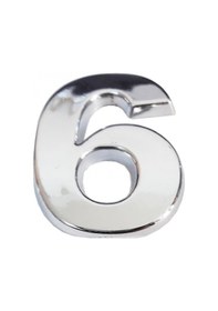 Resim Cemax Krom Yapışkanlı 6 Rakamı 5 Cm - Sxsr-290342 