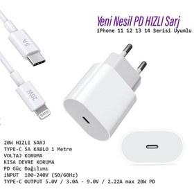 Resim Apple Uyumlu iPhone12 12 Pro 12 Pro Max - Mini Şarj Aleti Ve Kablo 20w Hızlı Pd Type-c 
