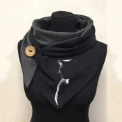 Resim Chaoduo Shop C Stili Evrensel Sonbahar Kış Sıcak Rüzgar Geçirmez Kedi Baskılar Çift Katmanlı Toka Eşarp Yeni Tasarımcı Kadın Modası Bufanda (Yurt Dışından) 