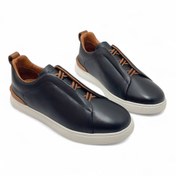 Resim MARCOMEN Erkek Hakiki Deri Comfort Lastik Bağcıklı Kolay Giyim Sneaker Ayakkabı 