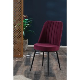 Resim MyMassa - Gold Sandalye - 11 Renk Kumaş - Metal Siyah Ayak 