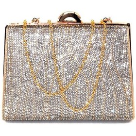 Resim Keeba Suyolu Taşlı Gold Abiye Çanta. Abiye Portföy Clutch Davet Gece Çantası Kadın Altın Abiye Taşlı Çanta Gold 