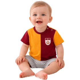 Resim Galatasaray Metin Oktay Pamuklu Bebek T-shirt Sarı - Kırmızı 