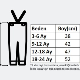 Resim Minytrendy Kız Erkek Bebek Triko Yenidoğan Tulum Salopet 4 Mevsim Ayarlanabilir Çapraz Askılı Esnek Triko Tayt 