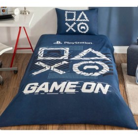 Resim Yeni Sezon Lisanslı Playstation Game On Nevresim Takımı Lacivert 