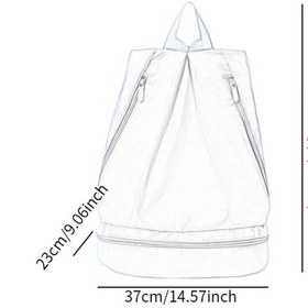 Resim Suntek Drawstring Sırt Çantası Çanta Suyu Kadın Mavi-l Mavi L 