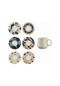 Resim Sandro Moreno 1453 Potpuri Double Geometrik Gold 12 Parça 6 Kişilik Kahve Fincan Takımı 120 Ml Çok Renkli 