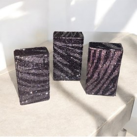 Resim Sahmeran design Taşlı Lüks Zebra Desenli Tabaka, - Işıltılı Tasarım 